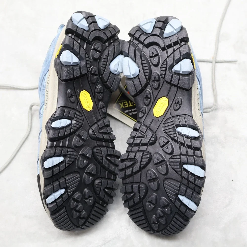 Merrell Womens 8.5 Hiking Shoes Blue Moab 3 GTX Suede Mesh Vibram Gore-Tex NEW